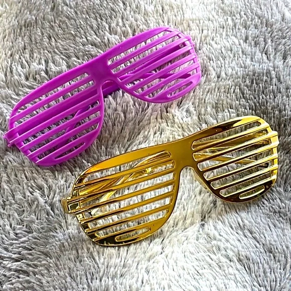 Accessories Pair Novelty Stunner Shades Purple Gold Poshmark
